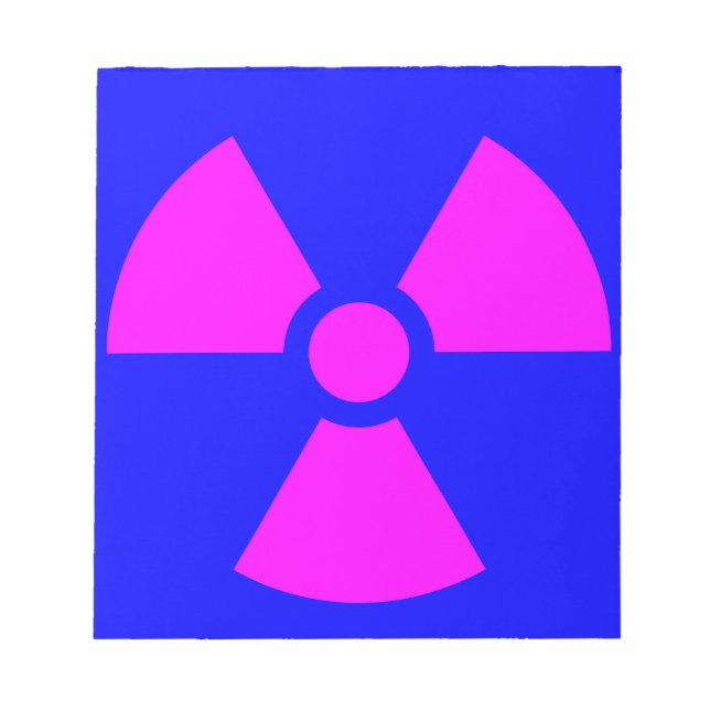 Radiation Warning Symbol Notepad (Front)