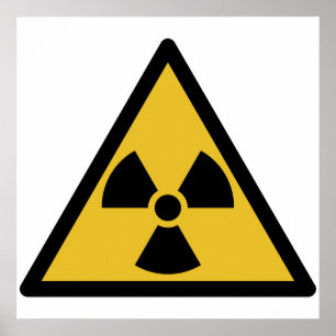 Radiation Warning Symbol Poster