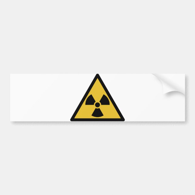 Radiation Warning Symbol (Radioactive Danger) Bumper Sticker (Front)