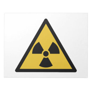 Radiation Warning Symbol (Radioactive Danger) Notepad