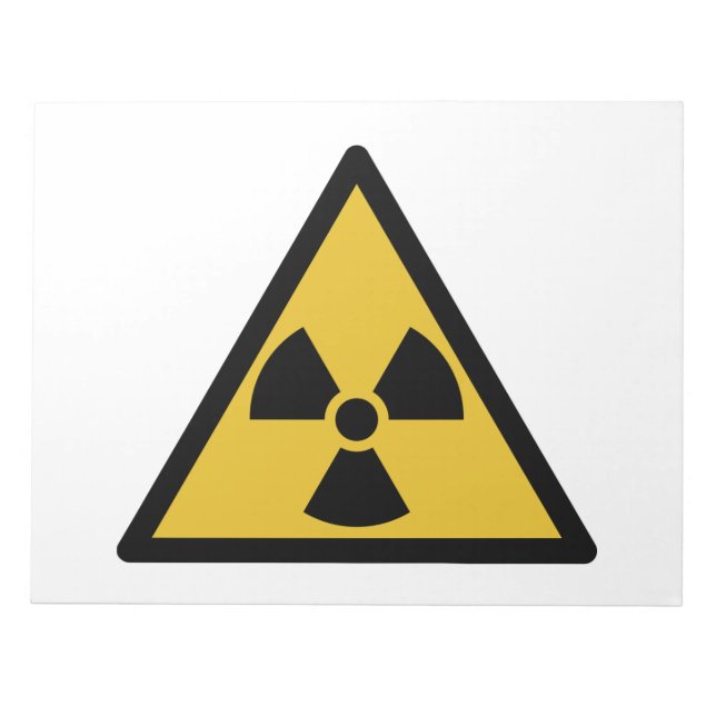 Radiation Warning Symbol (Radioactive Danger) Notepad (Front)