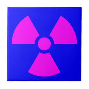 Radiation Warning Symbol Tile
