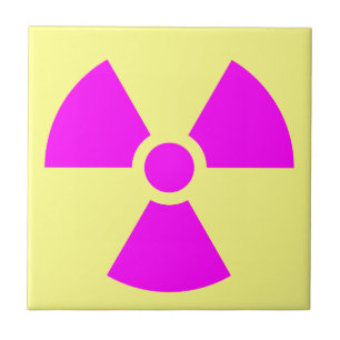 Radiation Warning Symbol Tile