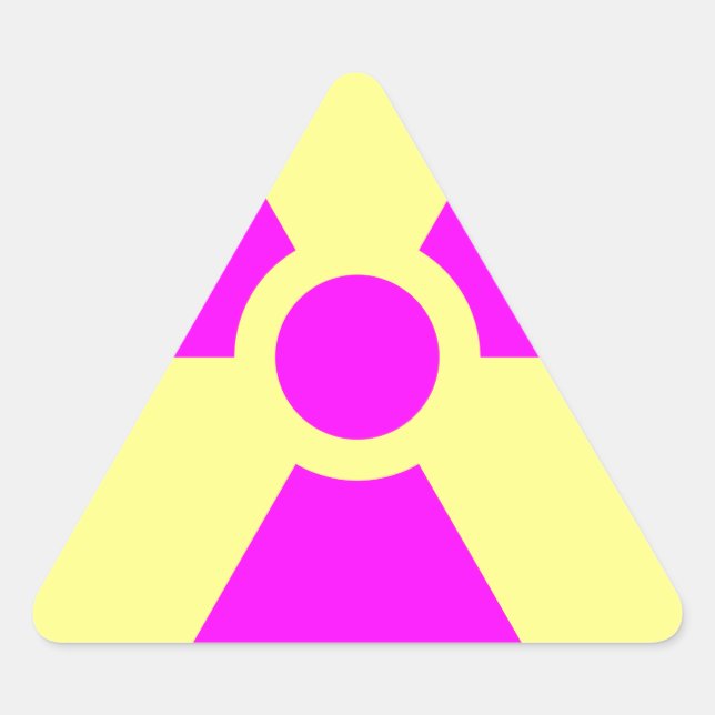 Radiation Warning Symbol Triangle Sticker (Front)