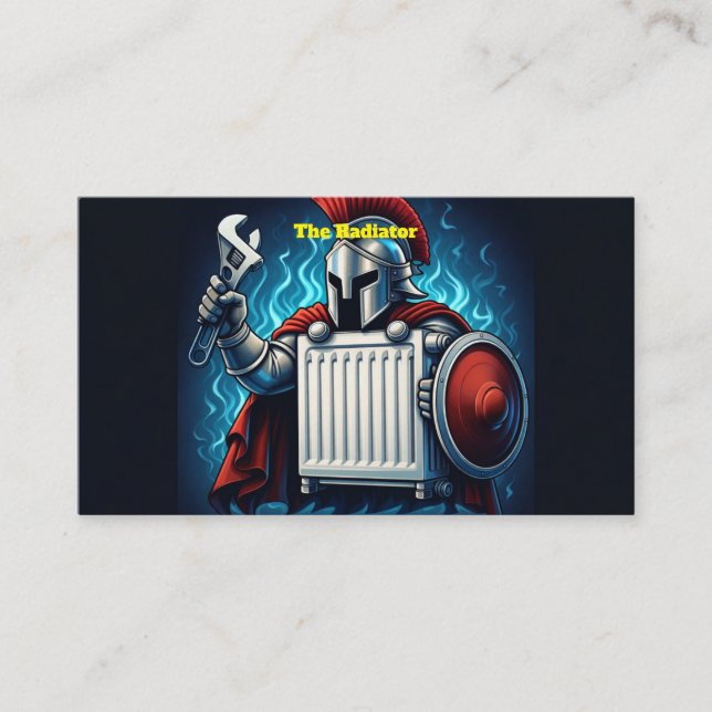 Radiator Specialist Plumber Business Card  (Front)