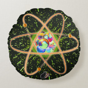 Radical Atomic Round Pillow