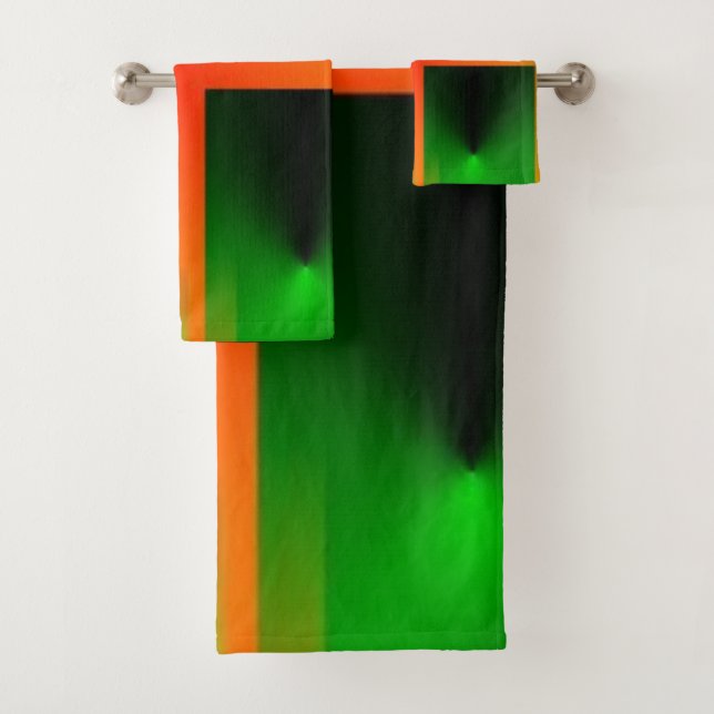 Radical Green Bath Towel Set (Insitu)