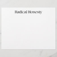 Radical Honesty Professional Letterhead