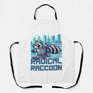 Radical Raccoon Urban Skateboarder Apron