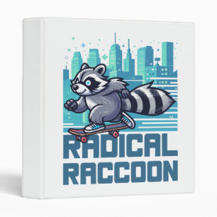Radical Raccoon Urban Skateboarder Binder