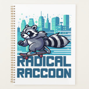 Radical Raccoon Urban Skateboarder Planner