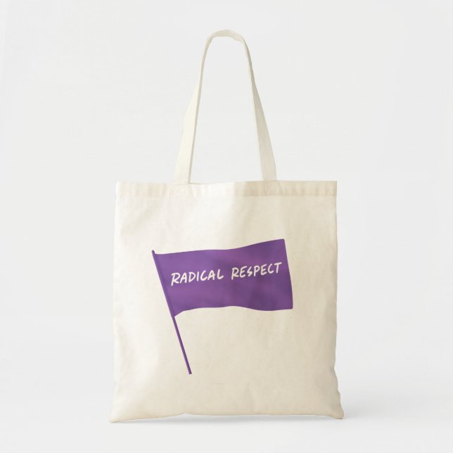 Radical Respect Purple Flag Tote Bag (Front)