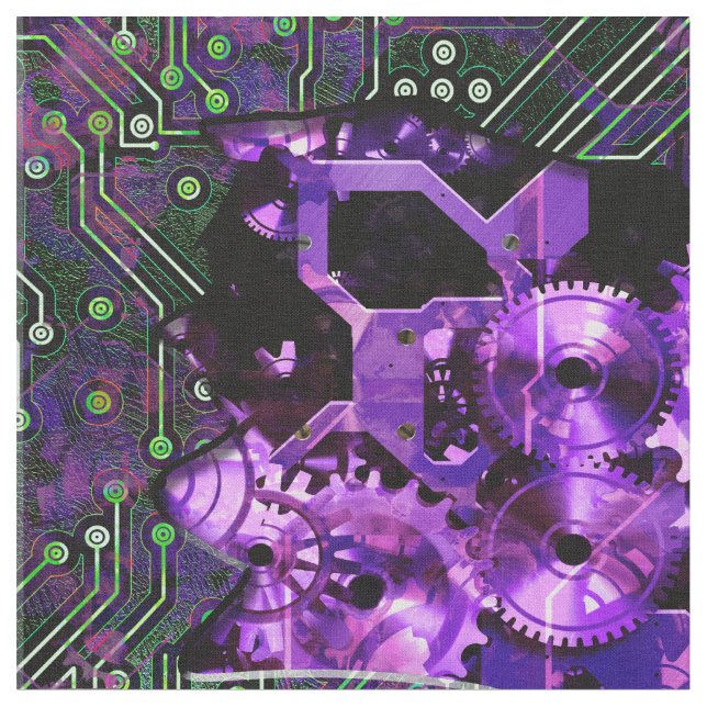 Radical Steampunk 5 Custom Fabric (Close Up)