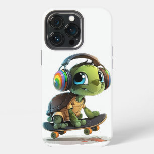 Radical Turtle Skateboarder iPhone Case