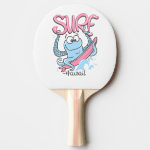 Radical Waves: The Surfing Octopus of Hawaii Ping Pong Paddle
