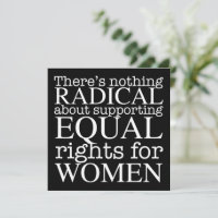 Radical Woman Quote Women's Rights Feminist Card