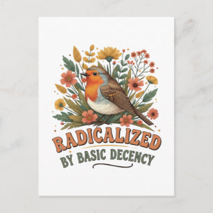 Radicalized by Basic Decency Vintage Inspirationa Postcard