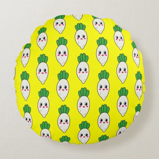 Radieschen Round Pillow (Front)