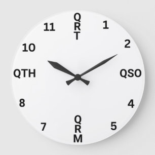 Radio amateur Horloge murale en blanc