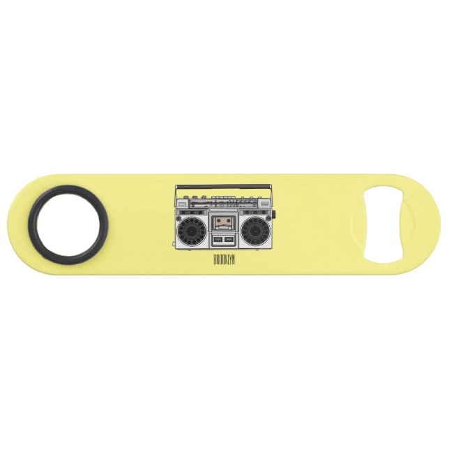 Radio cartoon illustration  bar key (Front (Horizontal))