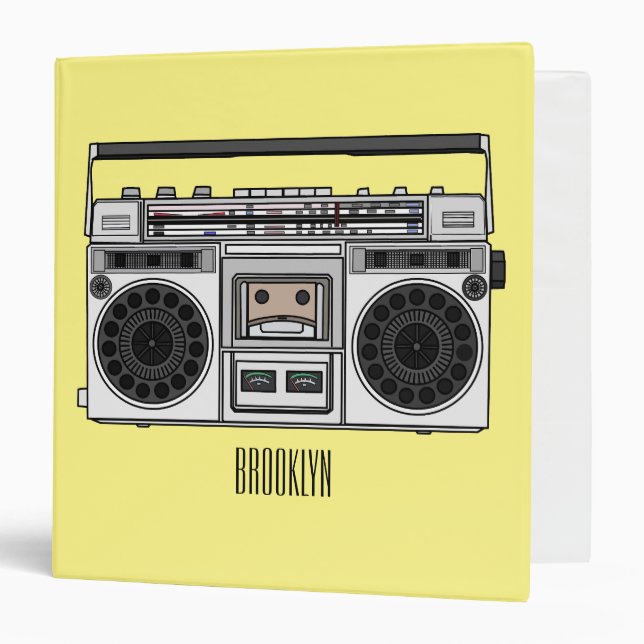 Radio cartoon illustration  binder (Front/Inside)