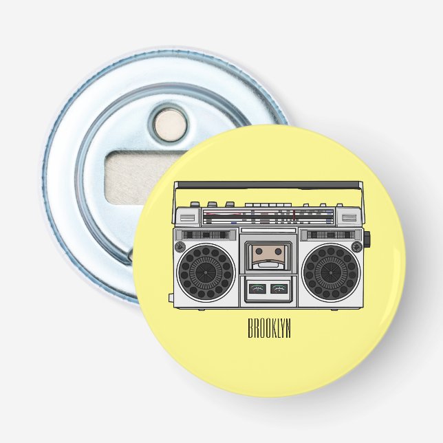 Radio cartoon illustration  bottle opener (Front)