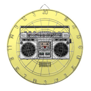 Radio cartoon illustration  dartboard