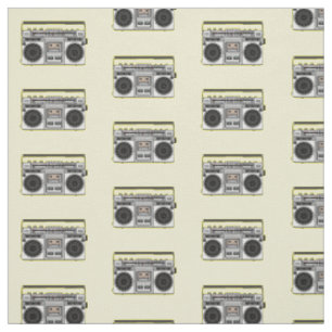 Radio cartoon illustration fabric
