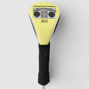 Radio cartoon illustration  golf head cover