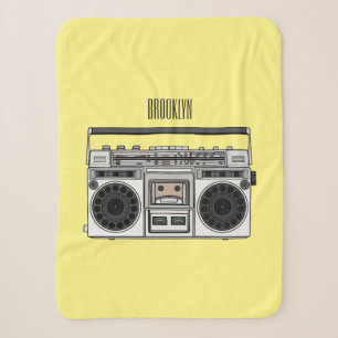 Radio cartoon illustration sherpa blanket