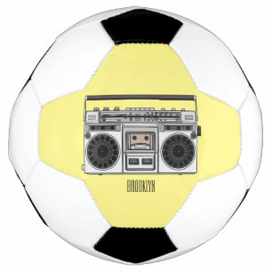 Radio cartoon illustration soccer ball