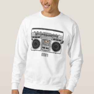 Radio cartoon illustration sweatshirt