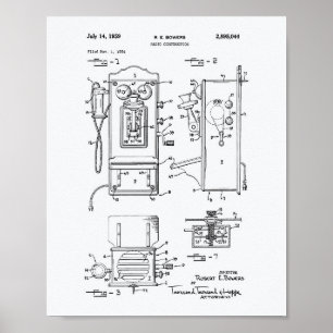 Radio Construction 1959 Patent Art White Paper Poster