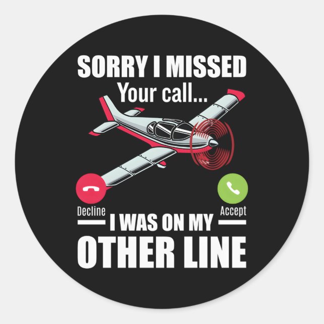 Radio Controlled Planes Rc Airplane Pilot Seaplane Classic Round Sticker (Front)