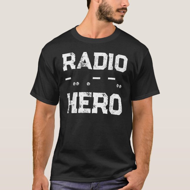 Radio DAD Hero Morse Code T-Shirt (Front)