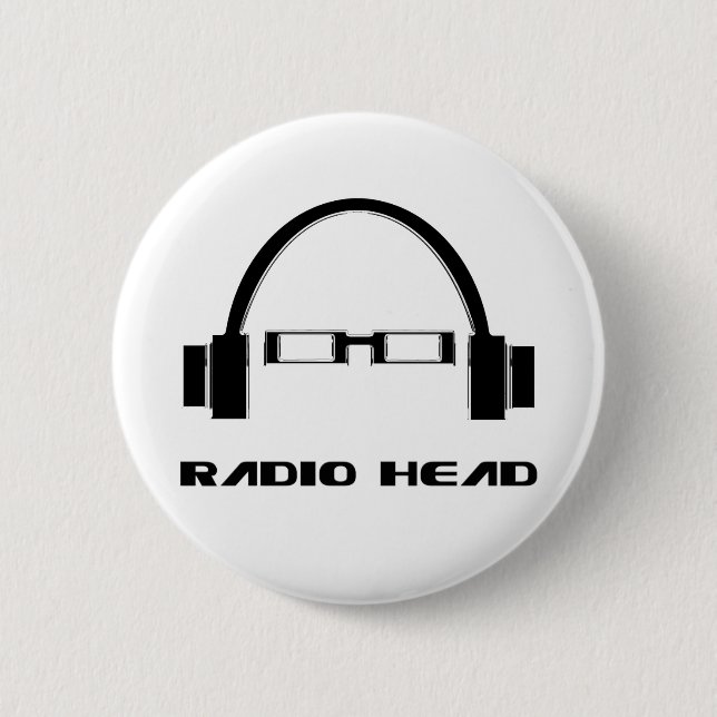 Radio Head 2 Inch Round Button (Front)