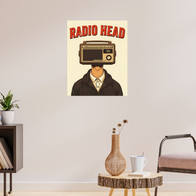 RADIO HEAD – Vintage Surreal Retro Poster (Living Room 3)