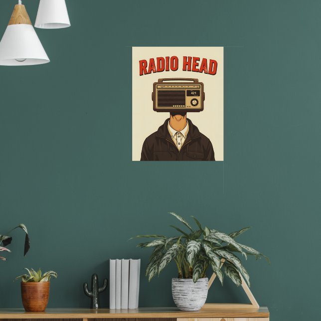 RADIO HEAD – Vintage Surreal Retro Poster  (Living Room 1)