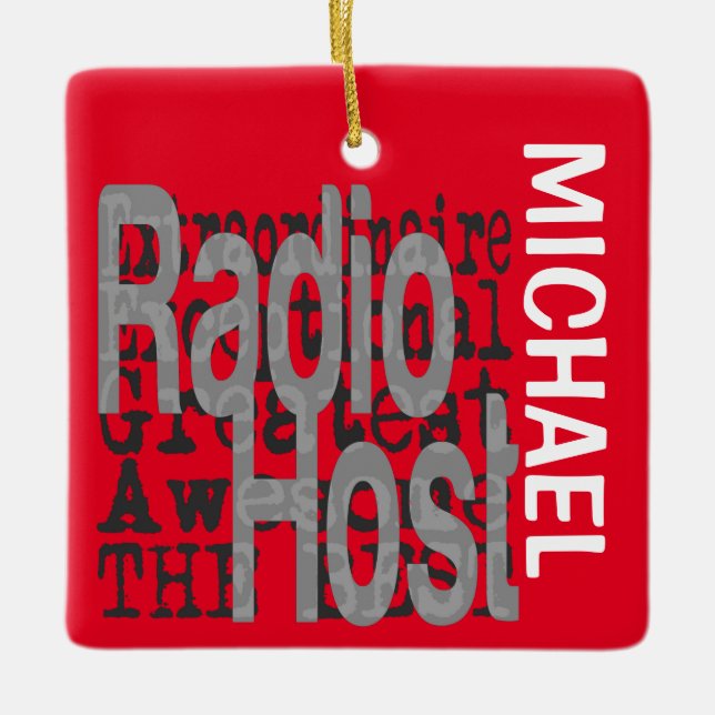 Radio Host Extraordinaire CUSTOM Ceramic Ornament (Front)