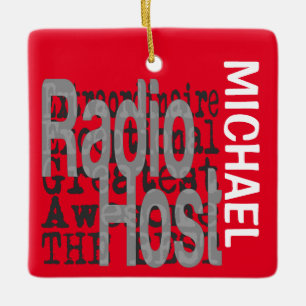 Radio Hôte Extraordinaire CUSTOM Ornement céramiqu