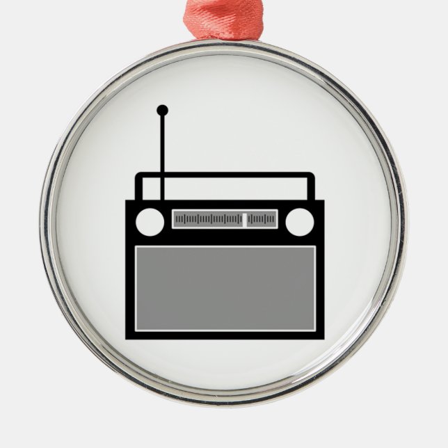 Radio Metal Ornament (Front)