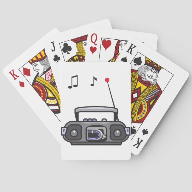 Radio Playing Music Playing Cards (Back)