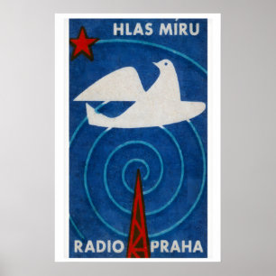 Radio Praha Voice of Peace Dove - Matchbox Print