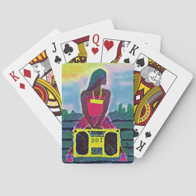 "Radio RaQueen" Playing Cards (Back)