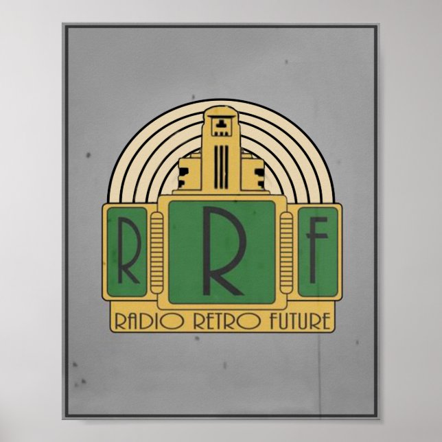 Radio Retrofuture Arte Deco Logo Poster (Front)