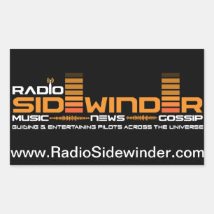 Radio Sidewinder sheet of stickers