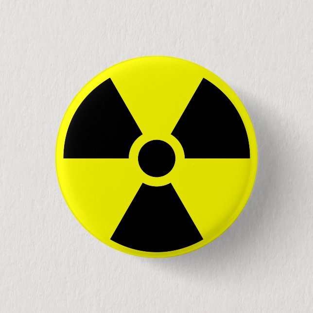 Radioactive 1 Inch Round Button (Front)