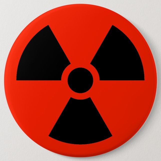 Radioactive 6 Inch Round Button (Front)