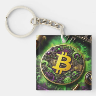 Radioactive Bitcoin Keychain