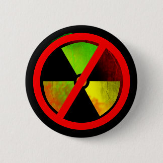 Radioactive Grunge No-Nukes Symbol 2 Inch Round Button